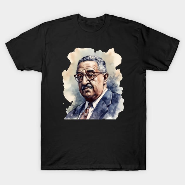 Thurgood Marshall Watercolor Portrait for Black History Month T-Shirt by HistoryMakers